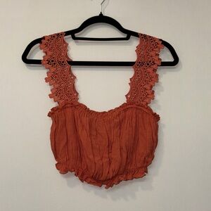 Bohemian Coral Crop Top